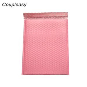 Mailleurs 30pcs 8 tailles en plastique rose enveloppe de bulle vêtements emballage sac de messagerie de courrier sacs d'expédition imperméables avec bulles envoyant des envoyeurs