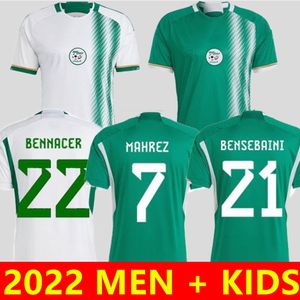 maillot Algerie 2022 2023 Soccer Jersey Player Version Fans Algérie ATAL DELORT 22 23 BENNACER maillot de football kits MAHREZ FEGHOULI uniformes hommes enfants équipement
