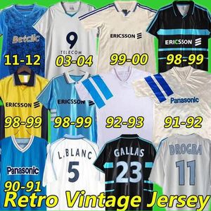 Maillot de foot Marseille Retro Soccer Jerseys 1990 1991 1992 1993 1998 1999 2000 2003 2004 2011 2012 DESCHAMPS PIRES Classic Vintage Football Shirt BOLI PAYET LUCHO