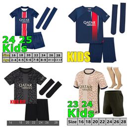 Camiseta infantil de fútbol maillot kids 2022 2023 psgs maillot de football kits de fútbol 22/23 psgs  Maillot de foot kids Camiseta de fútbol MBAPPE