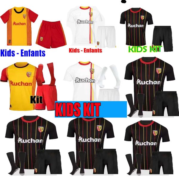 Maillot RC LeNs 2023/2024 Jerseys de fútbol Kit para niños Liga de Campeones Camisetas de fútbol Foot Home Away Tercero 3ro 23 24 Fan SOTOCA FOFANA BUKSA PEREIRA DA COSTA