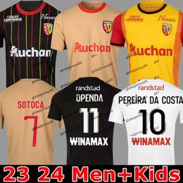 Maillot RC Lens 23 24 Jerseys de football Accueil Jaune Saint-Barbe Spécial OPENDA GANAGO SOTOCA Maillot de football 2023 Enfants NOTRE SANG ESTOR PEREIRA _Jersey