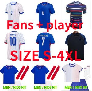 Maillots de football 2024 2025 Franse voetbaltruienspeler versie 24 25 Dembele benzema