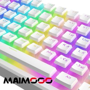 MAIMOOO Russische Keycap Doorschijnende Layout Pudding Keycaps 108 Toetsen PBT Game Keycap Mechanische Toetsenborden DIY Keycap 240221