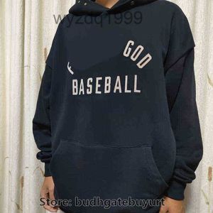 Main Ess Massaal Baseball Fg Letter Hoodie Seizoen 7 Pullover Heren en Dames High Street Trend Klassiek Casual Dames Zoet Schattig Losse SweaterZDSP