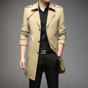Promotion principale de Trench-Coat pour jeunes d'automne, veste de longueur moyenne, vêtements simples et à la mode pour hommes, Style 8908, 5 couleurs