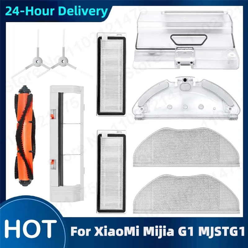 Xiaomi Mijia G1 MJSTG1 MIロボット掃除機用のメインサイドブラシHEPAフィルターモップスペアパーツ