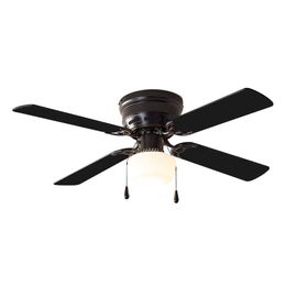 Ventilateur de plafond d'intérieur Mainstays Her de 42 pouces avec kit d'éclairage, noir, 4 pales, flux d'air inversé