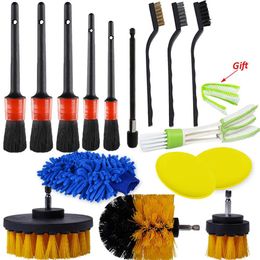 Entretien Accessoires de voiture détaillant les brosses de pinceau Brosse de perceuse à percevoir pour la roue de pneu de voiture Nettoyer Air Air Air Employés Du poussière