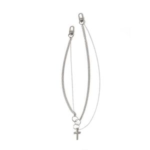 Maison Emerald Original Brand Niche Design Cross Silver Necklace Pants Lovers Tide Chain Female Fashion Jewelry for Party Gifts181n