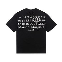 Maison Margela camiseta diseñador ropa de moda camisetas de lujo camisetas mm6 estilo magilla cuatro esquinas costura bordado letra impresión camiseta suelta 920