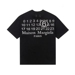 Maison Margela T-shirt Designer Mode Kleding Luxe T-shirts T-shirts Mm6 Magilla-stijl Vier hoekstiksels Borduren Letter Afdrukken Los T-shirt 920