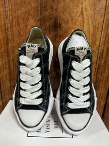 Maison Mihara Yasuhiro Low Mmy Cut Mens and Womens Polylotile Dissolved Shoes Summer New Mmy Black and White Touvas Shoes