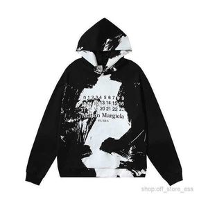 Maisons Margiela Mm6 Sudadera con capucha Estilo Suéter Números invertidos Revueltos Irregular Cuadrángulo Etiqueta Moda Bélgica Designerhoodie Essentialhoodies 18 E5SA