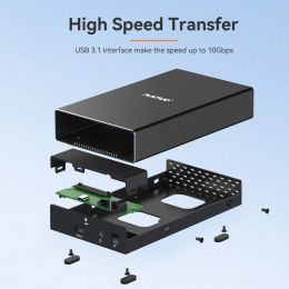 MAIWO SAS DRIDE DRIDE TO USB C Adaptateur en boîtier Fast 5 Gbps TRANSFERT DES DONNÉES Prise en charge 2,5 "/3.5" Lecteur de disque dur SAS pour les ordinateurs portables de bureau