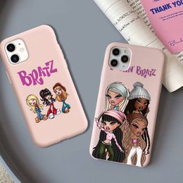 Maiyaca Lovely Doll Bratz Phone Case pour iPhone 11 12 13 Mini Pro Xs Max 8 7 6 6s plus x xr Couleur de bonbons solides