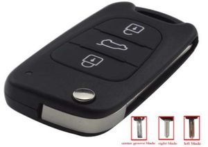 Maizhi 3 bouton Flip Pliping Car Key Shell pour Hyundai Avante I30 IX35 KIA K2 K5 SORENTO SPORTAGE CLÉ COUVERTURE COVERS STYLING5002493
