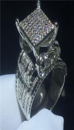 Majestic Sensation Ring 925 Sterling Silver Pave Configuración de diamantes CZ Anillos de boda de compromiso para mujeres Joyas228105050
