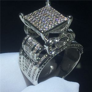 Majestic Sensation bague en argent Sterling 925 pavé de diamants Cz fiançailles bagues de mariage pour femmes hommes bijoux