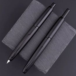 Majohn A1 Press Fountain Pen rétractable EF Nib 04mm Metal Matte Black Writing Encre avec convertisseur pour les cadeaux des étudiants 240517