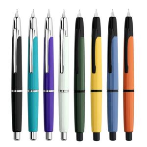 Majohn A2 Press Resin Fountain Pen Rettractable EF Nib avec Clip Converter Ink Pen Office School Gift Gift Set Lighter que A1 240417
