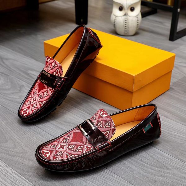 Majors Loafer Driver Estate Mocasines Zapatos Diseñador Hombres Arizona Hockenheim Mocasines Vestido de cuero en relieve Mule Derby Zapato casual Tamaño 38-45 04