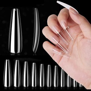 Makartt 600pcs Faux pointes de ongles xxl Ballerina COVER COUVERTURE FULLE Nails Fake Tip Press on Salon Manucure Supply 240318