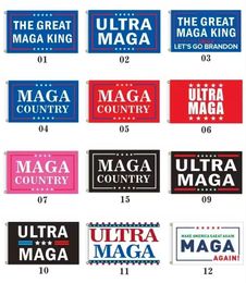 MAKE American Great Again Flags 2024 Banderas electorales de EE. UU. Trump Campaña ULTRA MAGA Banner de poliéster impreso digital