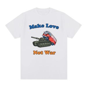 faire l'amour pas la guerre de la guerre T-shirt vintage coton hommes t-shirt tshiir tshirt womens tops 240423