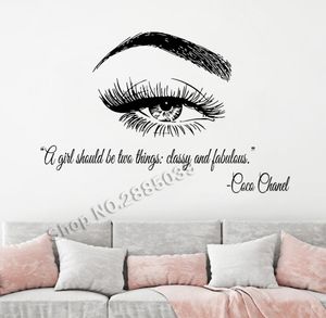 MAQUANT CITATIONS SURGLAGES MURS BEAUX Eyes Cils cils Extensions Salon Beauty Salon Brows Wall Decals décor2317919