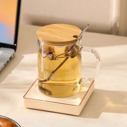 Makers Calentador de Tazas de 110 V/220 V, Calentador de Tazas de café, Placa Caliente eléctrica, Almohadilla térmica termostática de 55 °C, posavasos cálido para té de la Leche para Regalo de Amigos