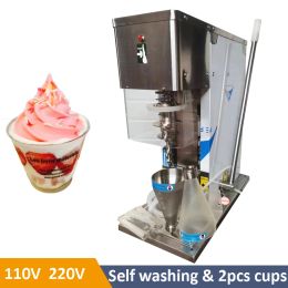 Makers 110V 220V en acier inoxydable tasse de swirl foret yogourt réel fruits de crème glacée mélangeur mélangeur de fruits glacés congelé foret de crème glacée