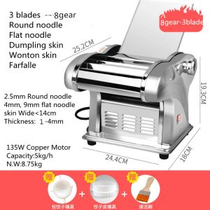 Makers 3 Blade Top Quality Best Electric Pasta Makers Noodles Making Machine Automatic Commercial Grain Product Making Machines en vente