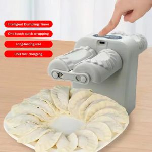 Makers Automatische elektrische dumpling Maker Machine Dumpling Mold -drukpersen Drukken Quick Empanadas Pierogi voor Home Kitchen Restaurant Accessoires