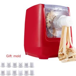 Makers Commercial Electric Noodle Press Press Machine Kitchen Pasta Pasta Dumpling Noodle Maker Machine avec 13 formes Accessoires