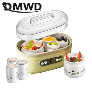 Makers DMWD Automatische elektrische yoghurt Maker Timer Fruit Zure room Fermenteermachine Leben Picle Natto Fermenter Ceramic Yoghurt Cups