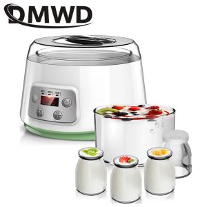 Makers DMWD Electric Yoghurt Maker met 4 kopjes automatische yoghurt rijstwijnmachine karnemelk zure room natto make machine 1.3l eu us