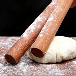 Makers Natural Natural Ebony Rolling Pin Cuisine maison Farine en bois massif Farine à rouleaux à rouleau à roues