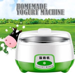 Makers Yogourt Maker Mini Automatic Yogurt Machine Machine DIY Yogourt Outils de cuisine Appliance en acier inoxydable Rose 220V