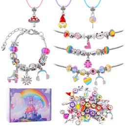 Makersland Kit de fabricación de pulseras Diy para niños y niñas, Kit de collares Diy, regalos, pulsera para niños, cuentas para hacer joyas, juego de Kit 231229