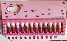 Maquillage 12 couleurs Matte Liquid Lipstick Lip Gloss Set Hydratrizer étanche à lèvres durable maquillage Cosmetics7438120