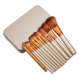 Make-up 12 stuks / set borstel Make-up kwastenset Sets voor oogschaduw Blusher Cosmetische penselen Gereedschap Juegos De Brochas De Maquillaje Para Colorete De Sombra De Ojos