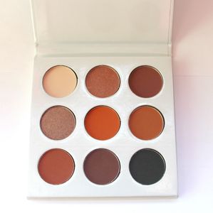 Maquillaje Paleta de sombras de ojos de bronce de 9 colores Paletas de polvo prensado Fácil de usar Aclarar Sombra metálica mate R