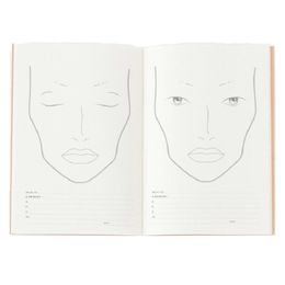 Tableau de maquilleur du visage Facechart Dessin avec maquillage, 30 feuilles de papier