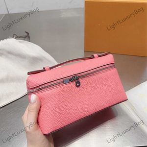 Sac de maquillage Luxe Loro Lunch Box Mess Tin Sacs de soirée Femmes PIANA Lychee Modèle Haut de gamme En Cuir Lp Sac À Main Simple Sac À Bandoulière Lady Cadeau 230703