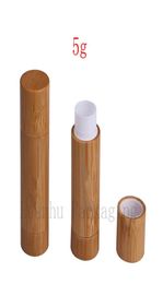 Maquillage en bambou Design vide lèvre récipient brut à lèvres à lèvres tube de bilan de bricolage baume à lèvres bambou tubes de bâton à lèvres en bambou1430098
