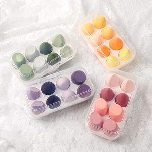 Maquillage Blender Cosmétique Puff Éponge avec Boîte De Rangement Fond De Teint Poudre Beauté Outil Femmes Maquillage Correcteur Éponges 8 pcs/ensemble