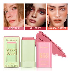 make-up stick blush crème blusher waterdichte vochtinbrengende crème 3 kleuren roze rood oranje voor ogen lippen en cheques luxe gezichtsmake-up