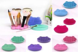 Make-up kwastenreiniger Siliconen wasborstels Reinigingsspons en mat Cosmetische penselen Clean Scrubber Foundation Cleaning Pad Mak3834151
