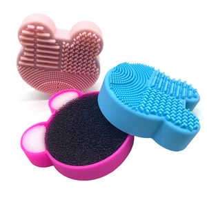 Nettoyant pour pinceaux de maquillage Brosses de lavage en silicone Éponge et tapis de nettoyage Pinceaux cosmétiques Clean Scrubber Foundation Tampon de nettoyage Outil de maquillage JL9870